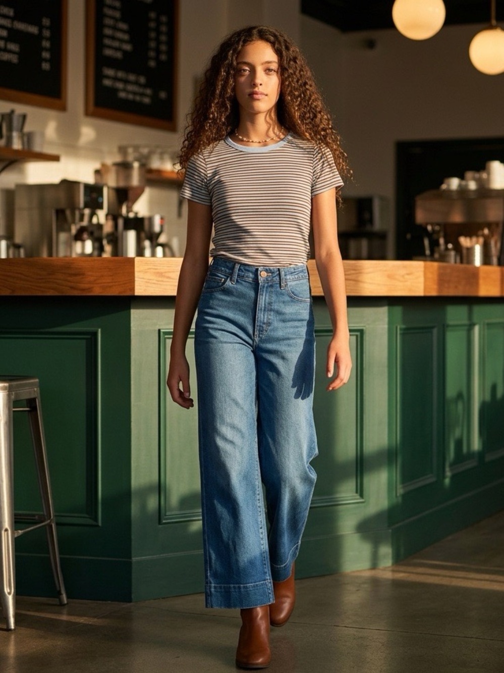 GAP High Rise Wide Leg Crop Jeans Medium Indigo Women’s 26 Petite